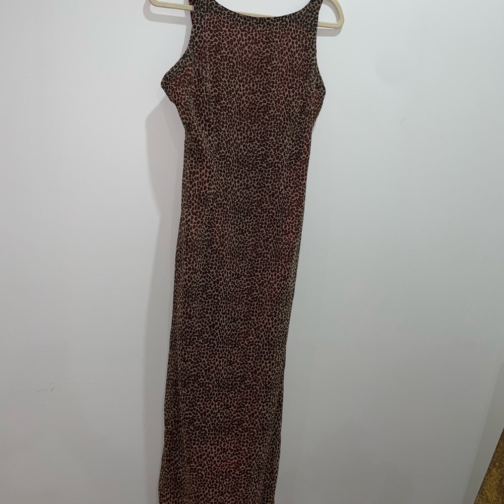 90s leopard print dress